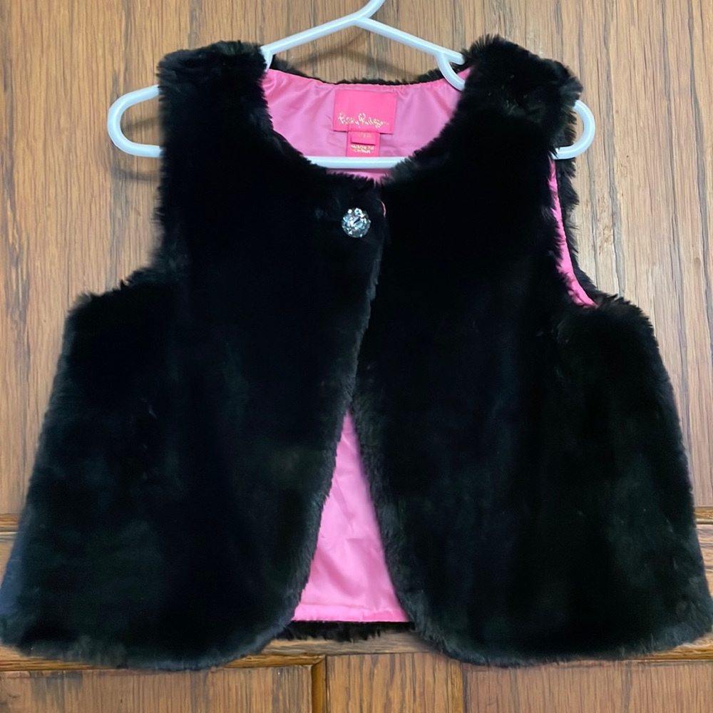 Lilly Pulitzer Faux Fur Vest 4-5T